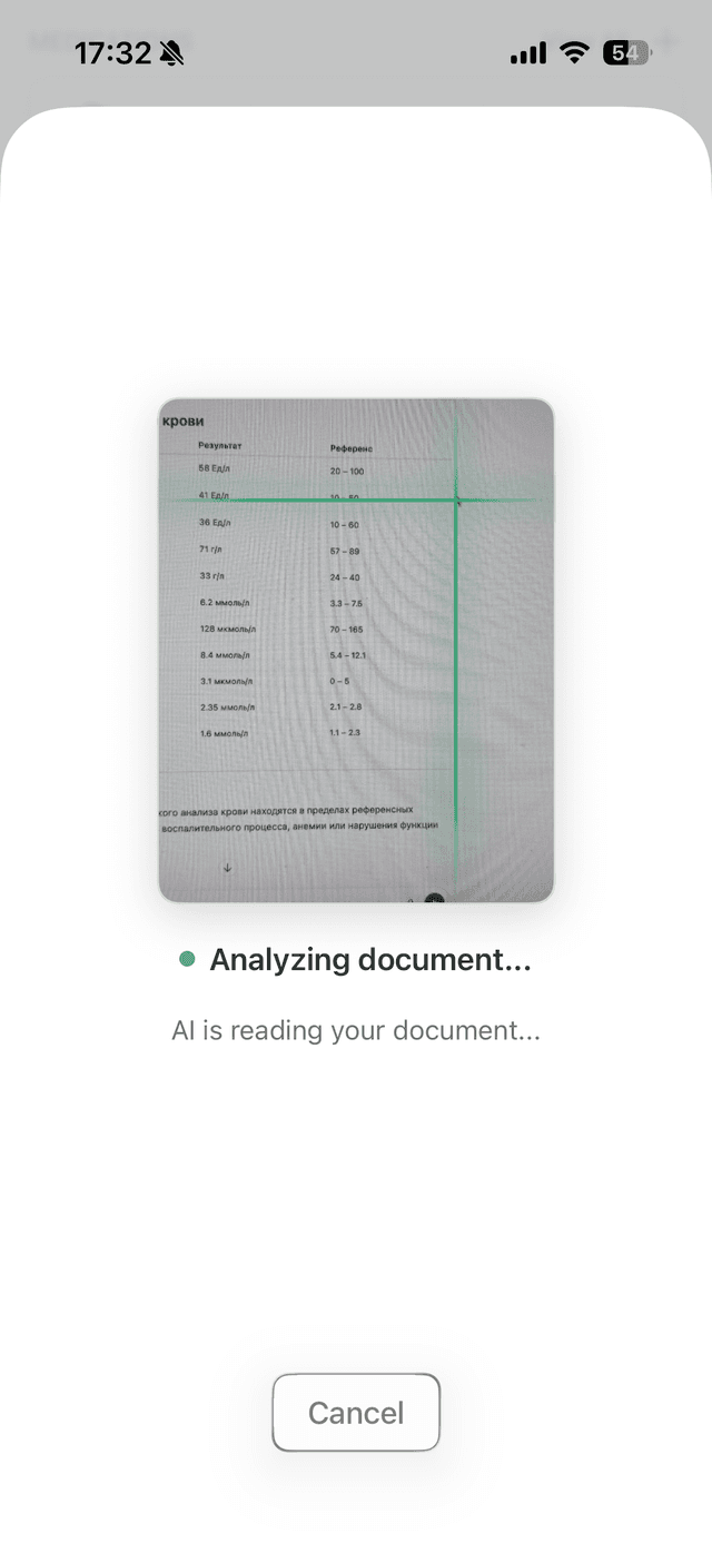 AI analyzing a vet document